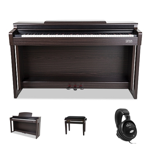 Gewa UP 355 RW E-Piano Rosewood matt Bundle/Set