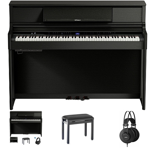 Roland LX-5 CH E-Piano Charcoal Black Bundle/Set