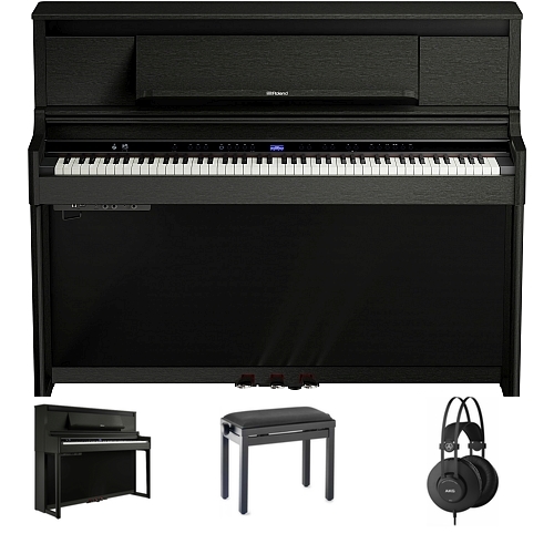 Roland LX-6 CH E-Piano Charcoal Black Bundle/Set