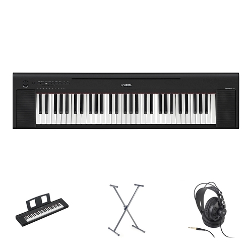 Yamaha NP-15 B Portable Piano schwarz Bundle/Set