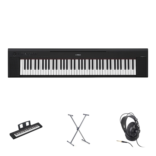 Yamaha NP-35 B Portable Piano schwarz Bundle/Set