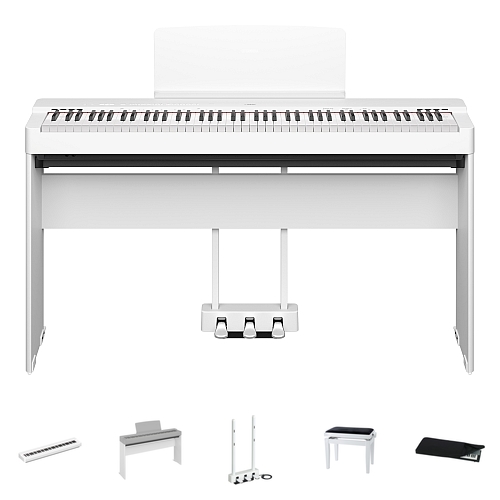 Yamaha P-225 WH Stage Piano Home Set/Bundle