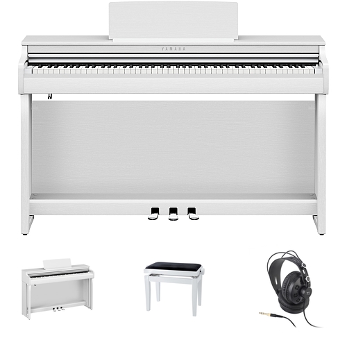 Yamaha CLP-825 WH Digital Piano White Bundle/Set
