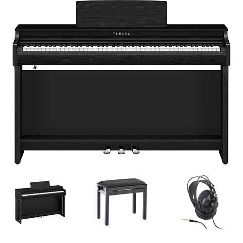 Yamaha CLP-825 B Digital Piano Black Bundle/Set