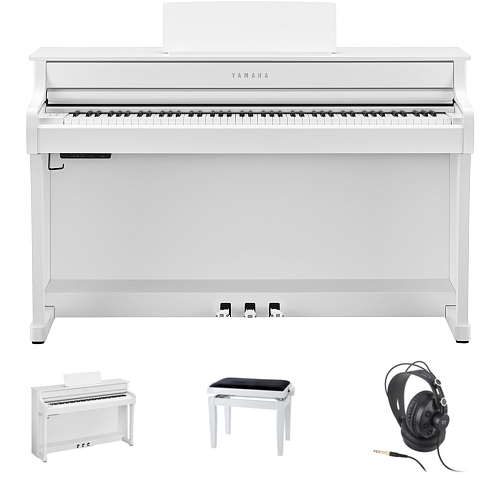 Yamaha CLP-835 WH Digital Piano White Bundle/Set
