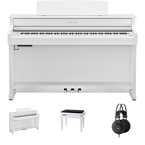 Yamaha CLP-845 WH Digital Piano White Bundle/Set
